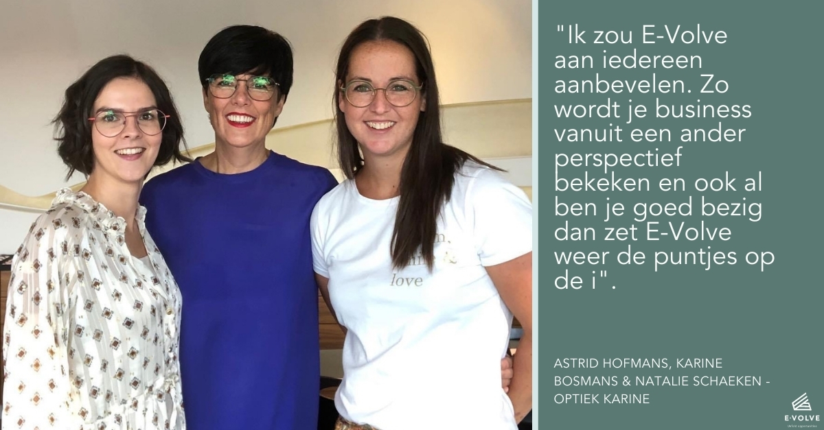 E-Volve, Hasselt, Optiek Karine, Heusden-Zolder, Optiek, optometrie, communicatiebureau