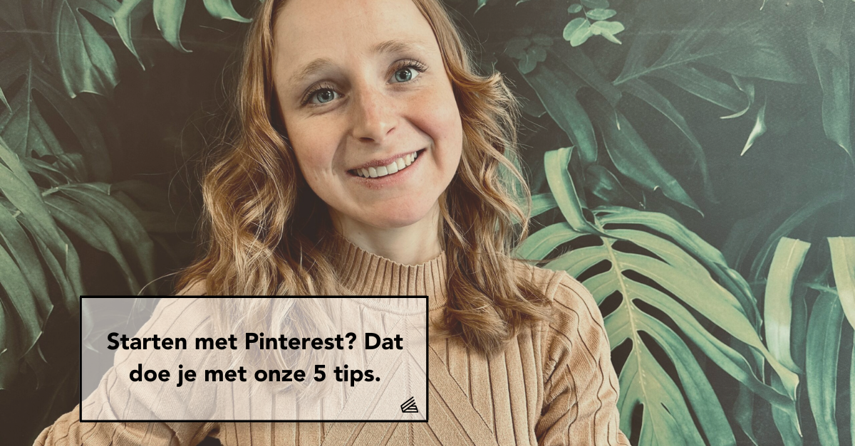 Header blog starten met Pinterest.